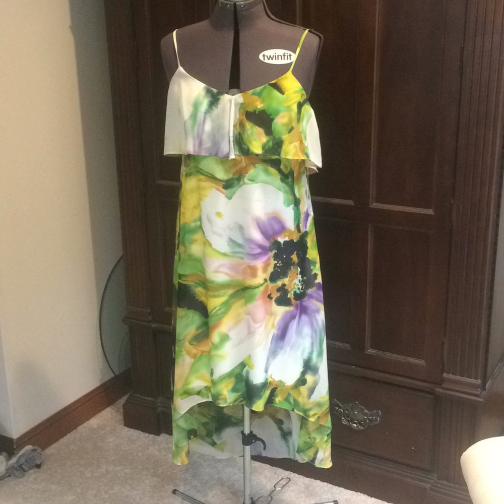 Multi color spaghetti strap dress